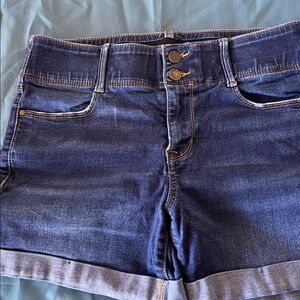 Dark Blue Denim Shorts